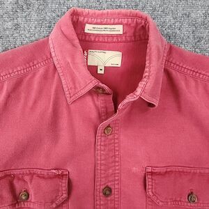 Levis Shirt Mens Medium Red Chamois Workshirt Long Sleeve Button Up Chore Casual